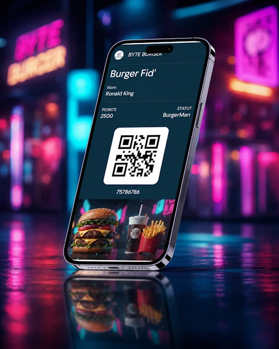 Digital loyalty card in Apple Wallet - real-time points balance on smartphone